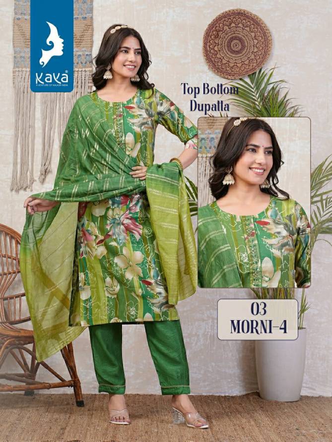 Morni 4 By Kaya Casual Wear Printed Kurti With Bottom Dupatta Wholesalers In Delhi